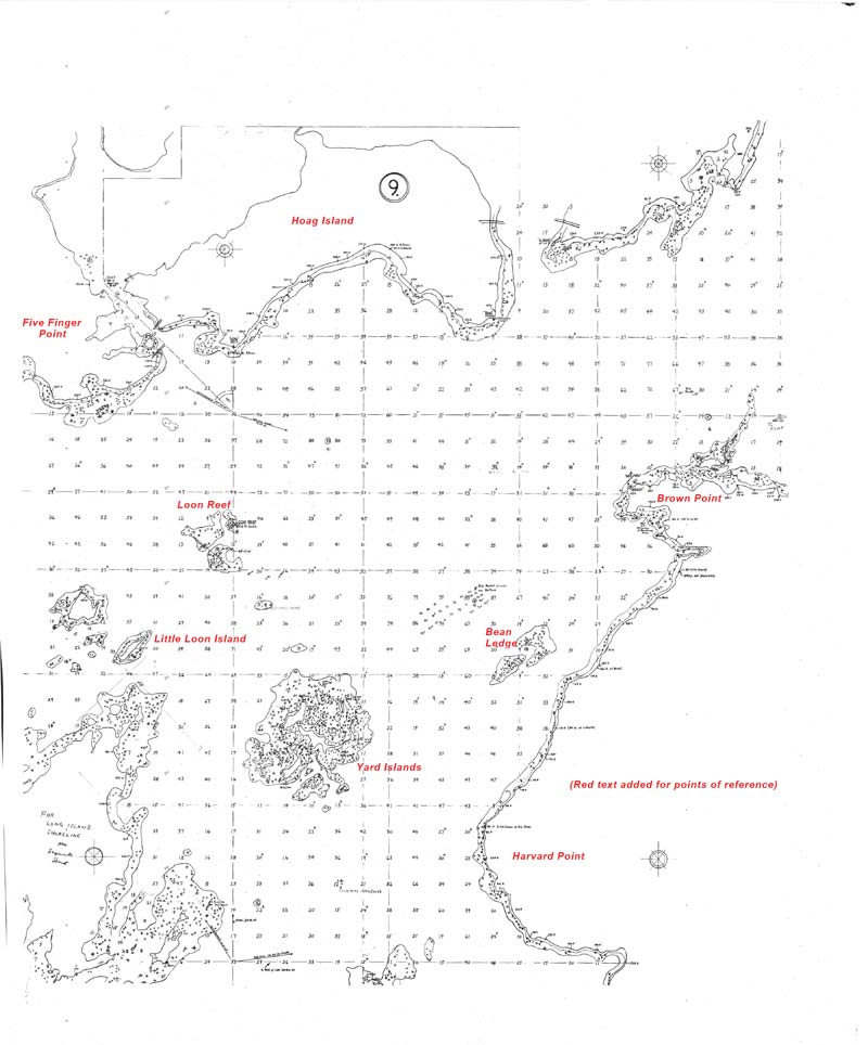 Map 9 Yard Islands to Hoag Island